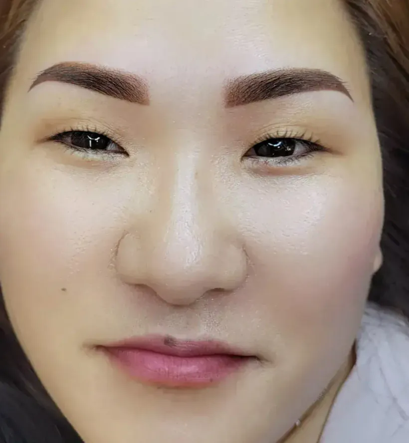 Brows and lip blush healed — permanent makeup by Marina Stejar, Scottsdale AZ