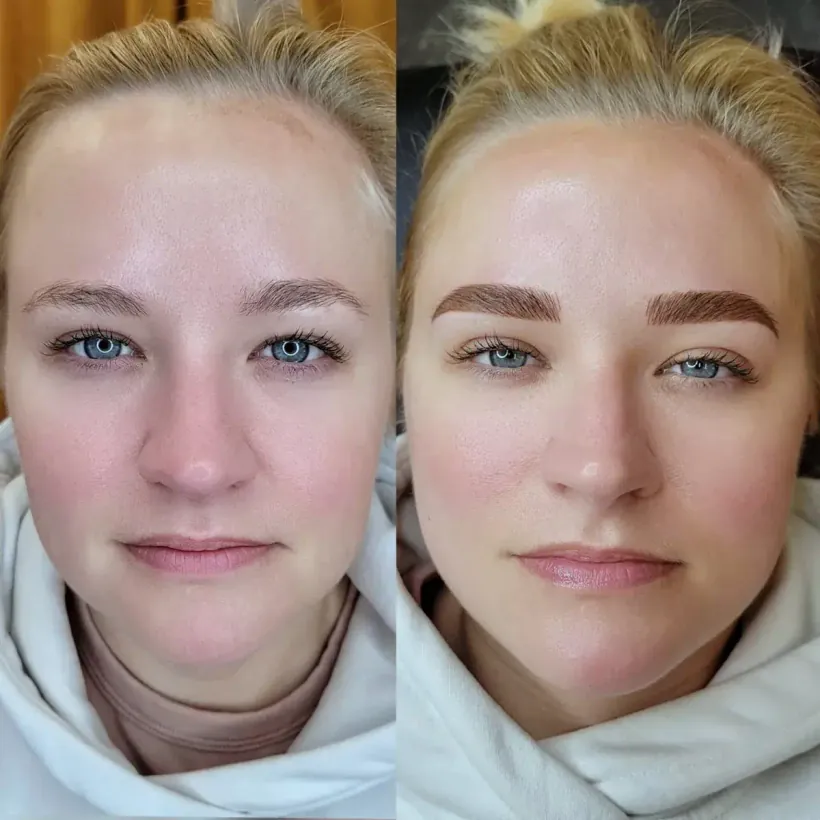 Sparse brows · before and after permanent makeup — permanent makeup by Marina Stejar, Scottsdale AZ